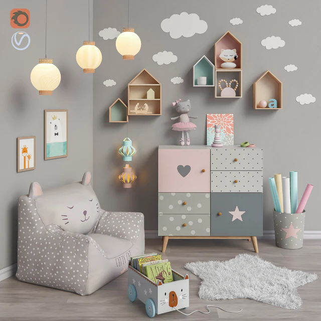 Toys and furniture set 10 — Скачать