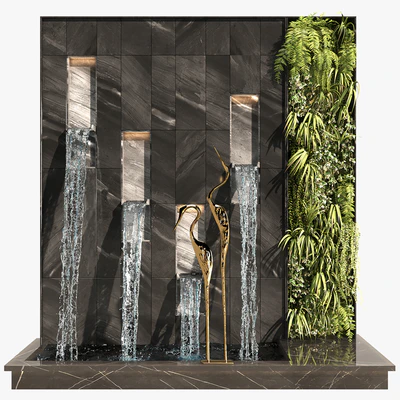 Water falls with Birds — Вид 1