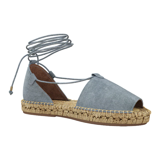 Lace up Espadrilles Alma Blue Sandals — Descargar
