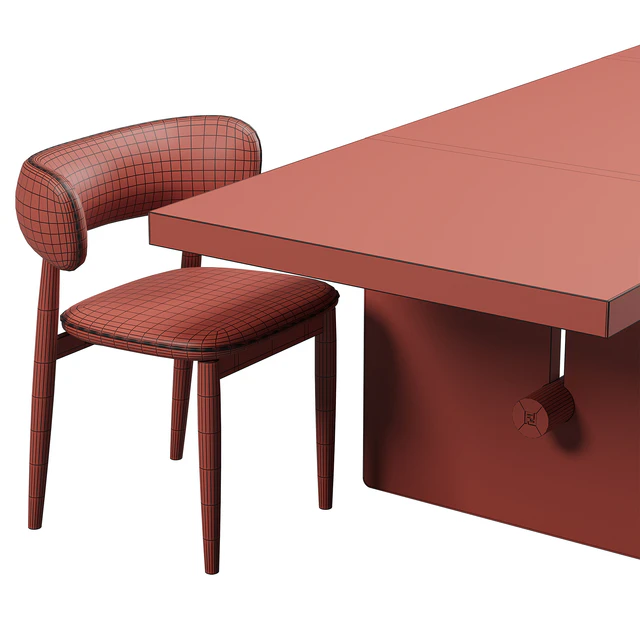Fendi Casa Icaro table & Virgola Chair — Скачать