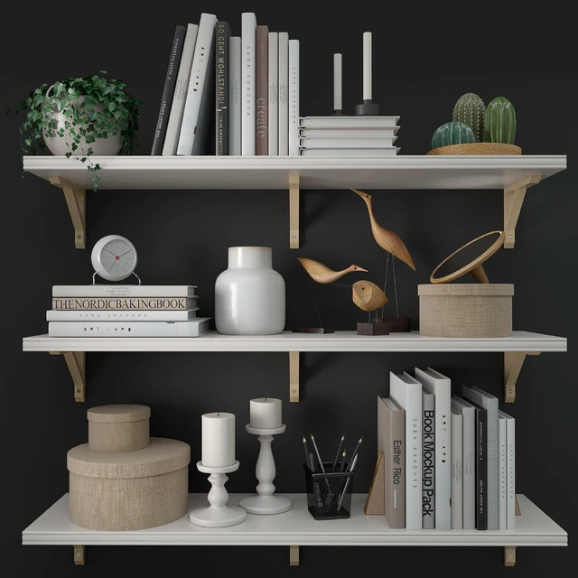 Shelves Bergshult / Sandshult (ikea) with Decorative Filling — Descargar