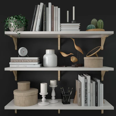 Shelves Bergshult / Sandshult (ikea) with Decorative Filling — Ver 3