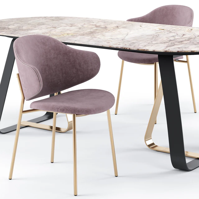 Holly dining chair and Sunshine table - Calligaris — Download