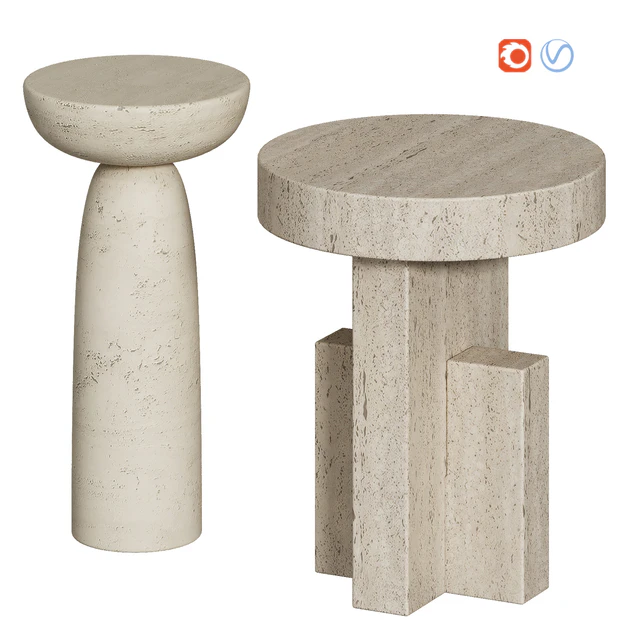 Tori / Clarence Travertine Side Table — Descargar