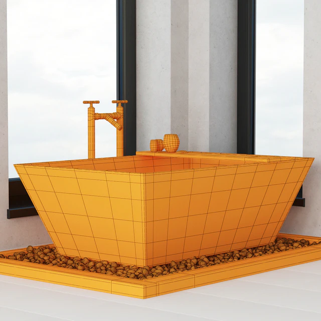 Bathroom on the pebble — Скачать