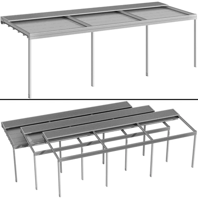 Металлическая пергола беседка навес с брезентом / Metal pergola gazebo canopy with awning — Вид 3