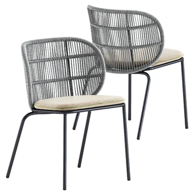 Kodo dining chairs by Vincent Sheppard and Ginepro round Outdoor table by bebitalia — Ver 2