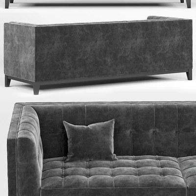 Eichholtz Aldgate Modern Classic Black Velvet Modular Sofa — Вид 2