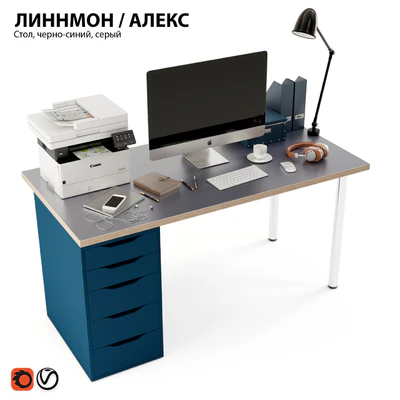 IKEA LINNMON / ALEX Office Desk — Ver 1