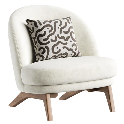 Pyle Cozy White Chair — Ver 3