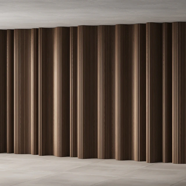 434 wall composition 15 wave fluted wood Reeded Panels 02 — Descargar