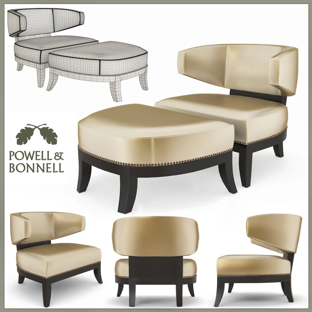 Powell and Bonnell Mulholland Chair and Ottoman — Descargar