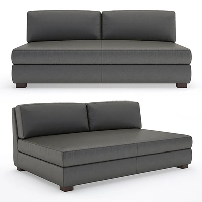 Hayden Leather Armless Sofa — Вид 3