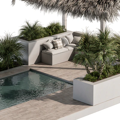 Backyard and Landscape Furniture with Pool 05 — Ver 3
