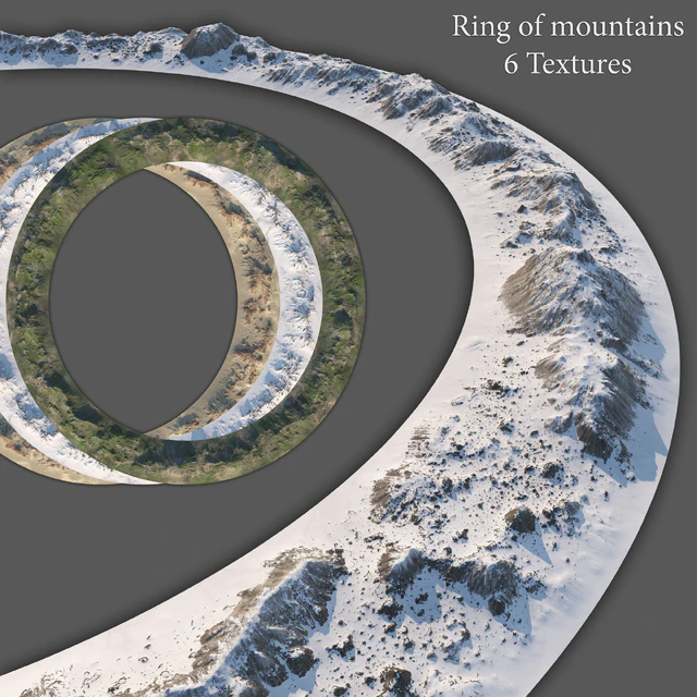 Ring of mountains + 6 Textures — Descargar