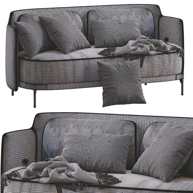 Minotti Tape Leather Sofa — Descargar