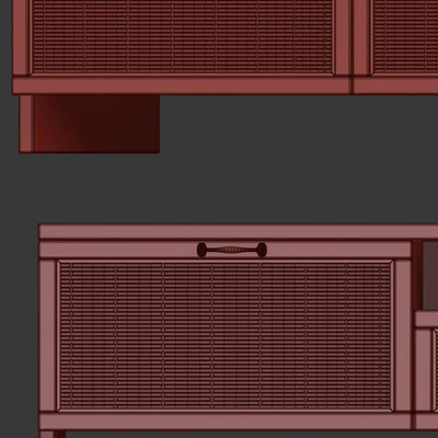 Консоль под телевизор / Wooden tv console — Вид 3