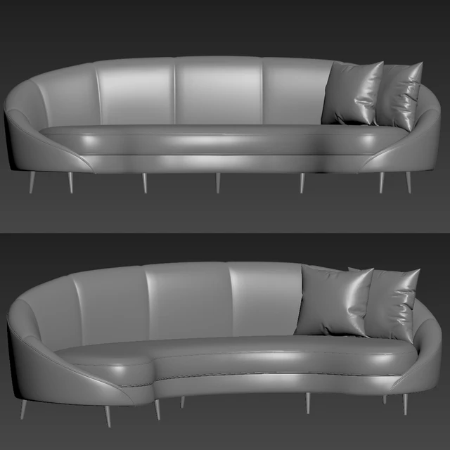 Feet Curved Sofa Beverly — Descargar