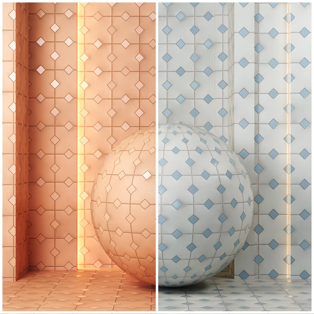 4k 13color Equipe kasbah ceramics Set 01-(Seamless,pbr) — Скачать