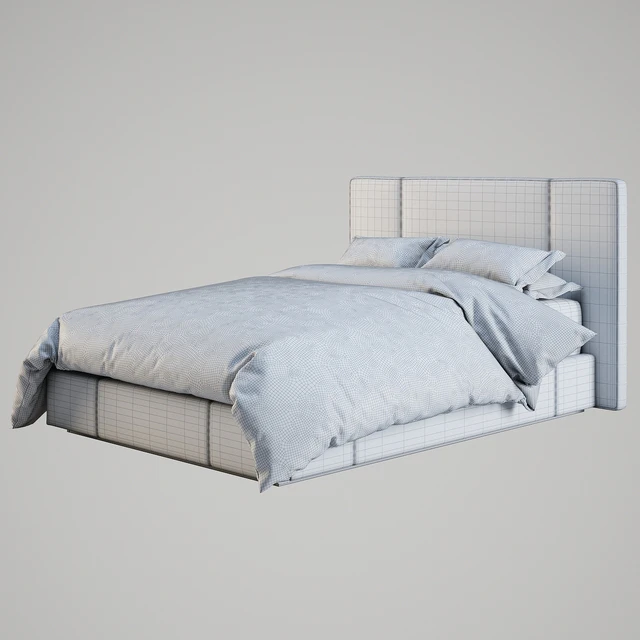 RH leather platform bed — Descargar