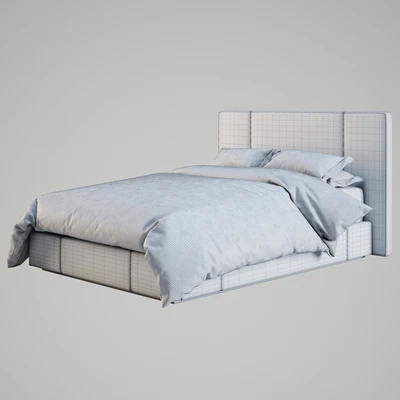 RH leather platform bed — Ver 2