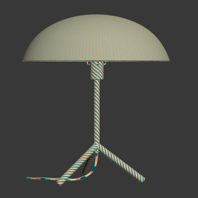 Bloomingville Tripod table lamp / Круглый металлический светильник — Скачать