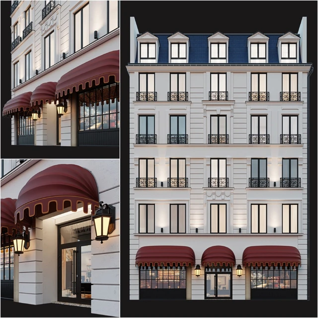 Classic hotel facade — Скачать