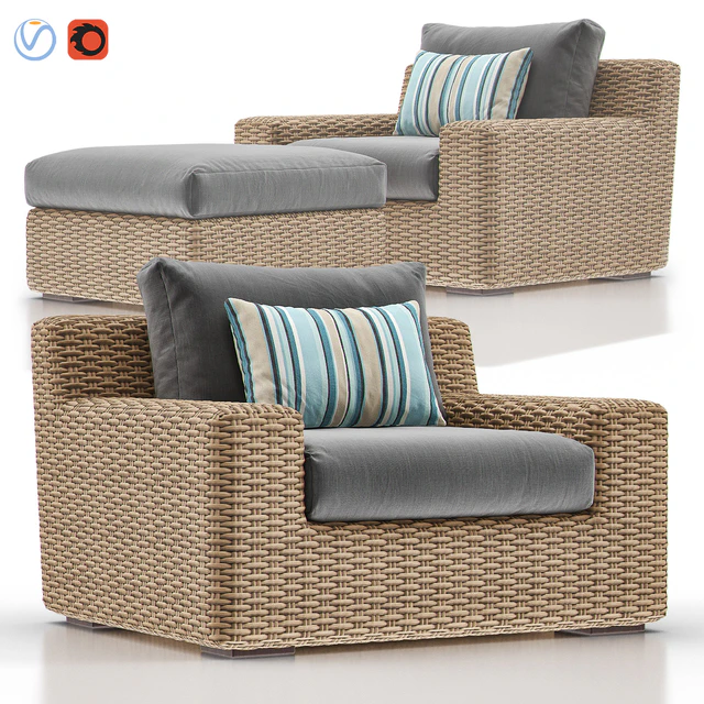 CAYMAN Outdoor Lounge with Ottoman — Download