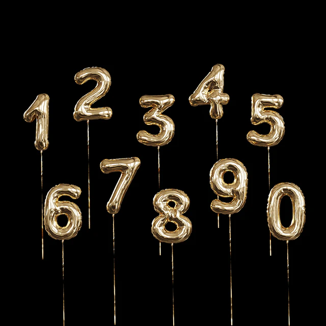 Inflatable foil balloons. Numbers. — Download