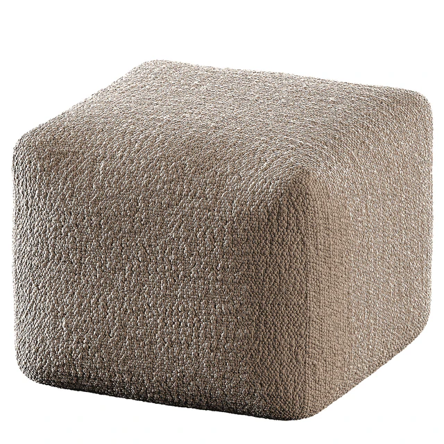 Boucle Ivory White Pouf CB2 — Descargar