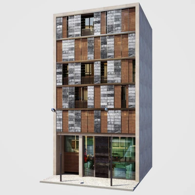 Facade. Office and Apartment building — Вид 1