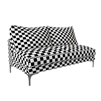JAKE UPHOLSTERED ARMLESS LOVESEAT - POTTERY BARN — Ver 2