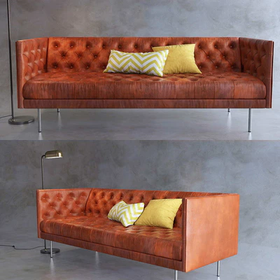West Elm Chesterfield sofa & Oxford flor lamp — Вид 2
