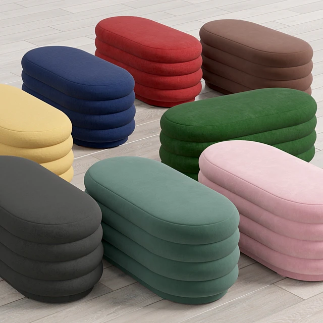 Ferm Living - Velour Pouf oval — Descargar