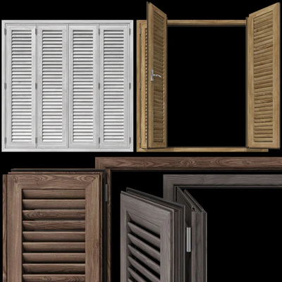 Wooden shutter blind system for windows and doors — Ver 5