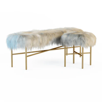 Mongolian Lamb chair and bench — Ver 3