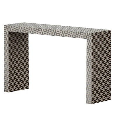 Консоль Intarsia Black Console Table (Crate and Barrel) — Вид 3