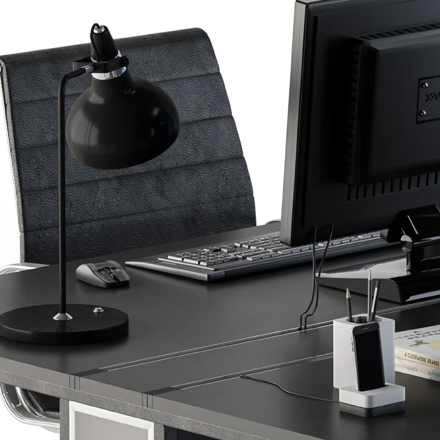 Office Furniture Employee Set Black — Скачать