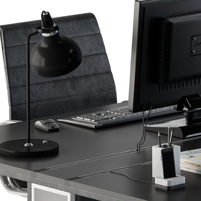 Office Furniture Employee Set Black — Вид 2