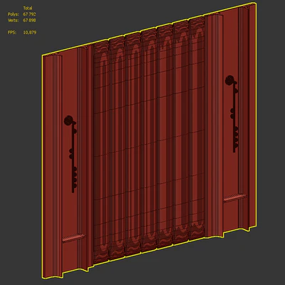 Lunar headboard with upholstered panels — Ver 2