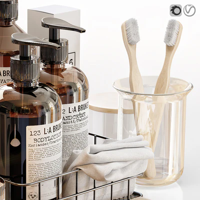 LA Bruket decor set for bathroom black — Вид 3