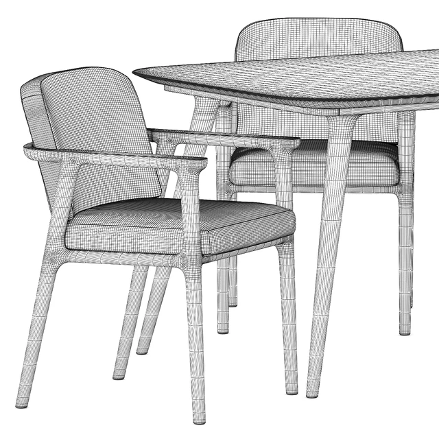Zio Dining Table and Zio Dining Chair by Moooi — Скачать