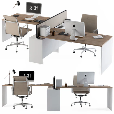 Office Set White and Cream — Ver 1