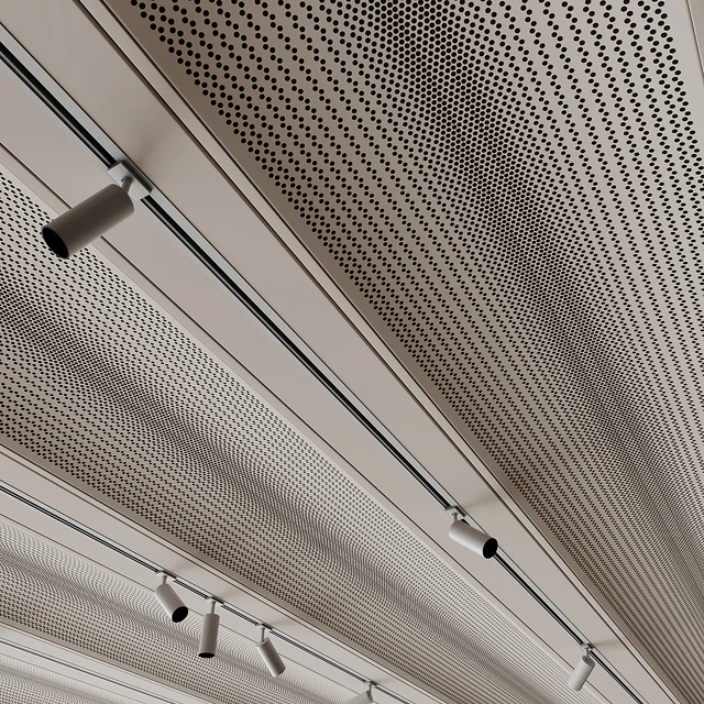 Metal Ceiling Design with lighting — Скачать