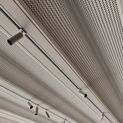 Metal Ceiling Design with lighting — Вид 2