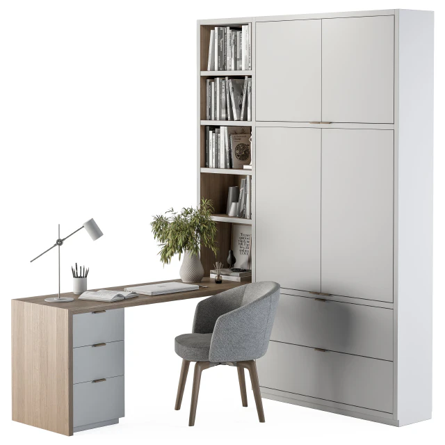 Office Furniture Wardrobe and Table - Home Office 34 — Скачать