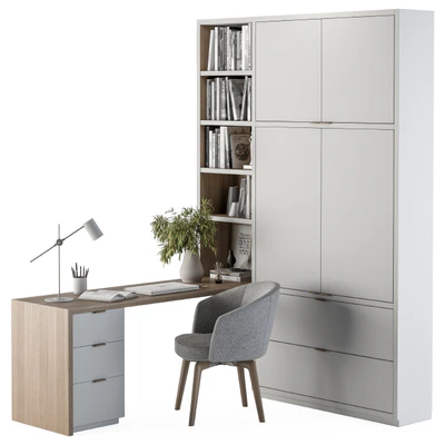 Office Furniture Wardrobe and Table - Home Office 34 — Вид 1