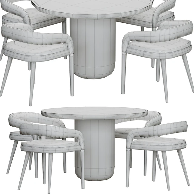 CB2 Lisette chair and Lola Dining table — Download