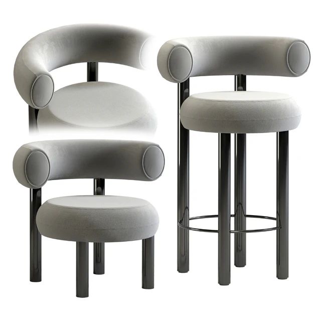 Tom Dixon Fat Lounge & Stool bar chair — Descargar