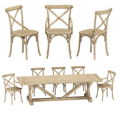 Restoration Hardware - Madeleine Chairs with Salvaged Table — Ver 1